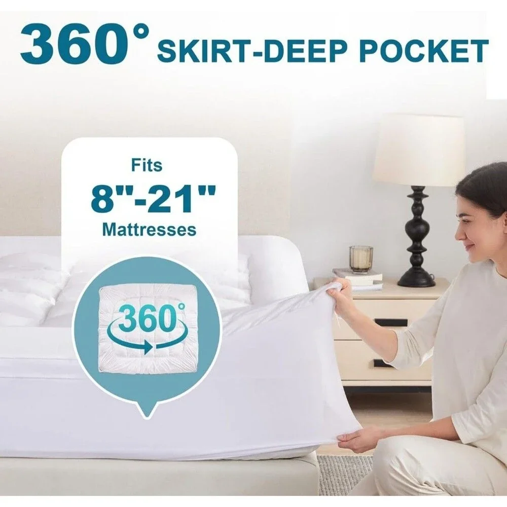 2 Inch Thick Twin Size Mattress Topper 1400 GSM Soft Pillow Top Mattress Pain